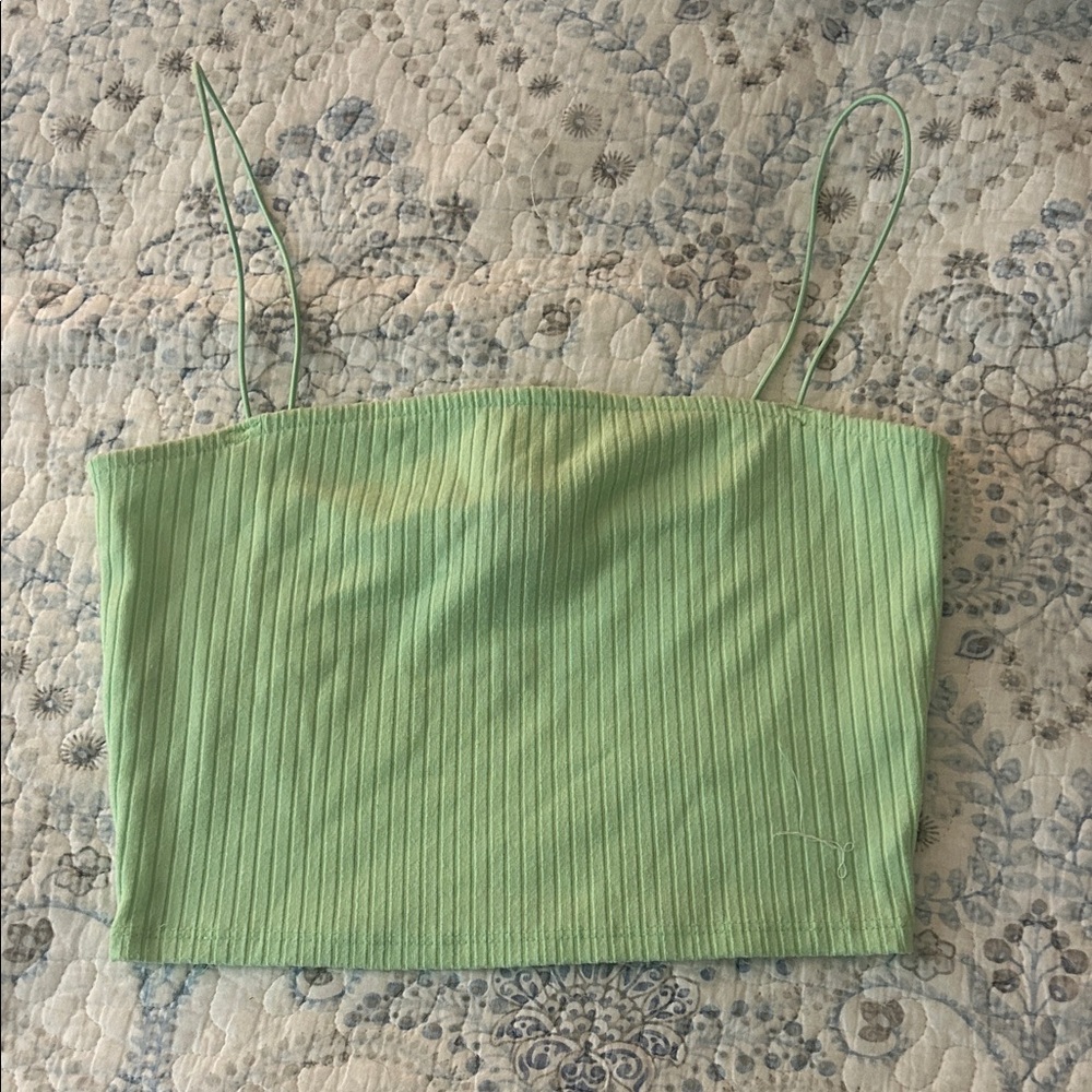 2 Tops for $10
Forever 21 Light Green and Black Ribbed Crop Top